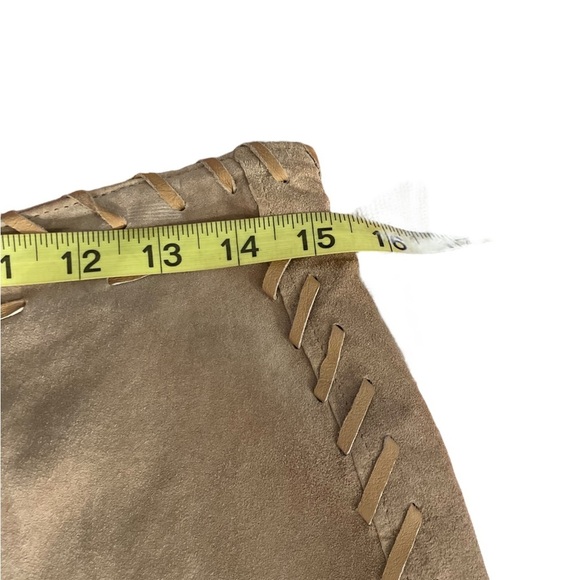 VTG for joseph tan 100 suede midi skirt size 28 boho - Picture 8 of 11